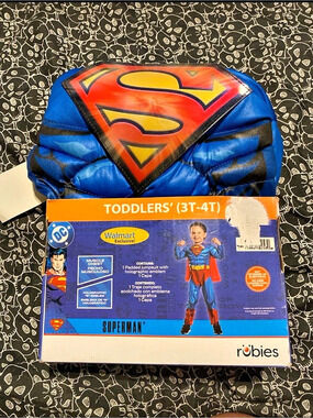 Rubie's Superman Toddler Boys Costume Size 3T-4T NWT